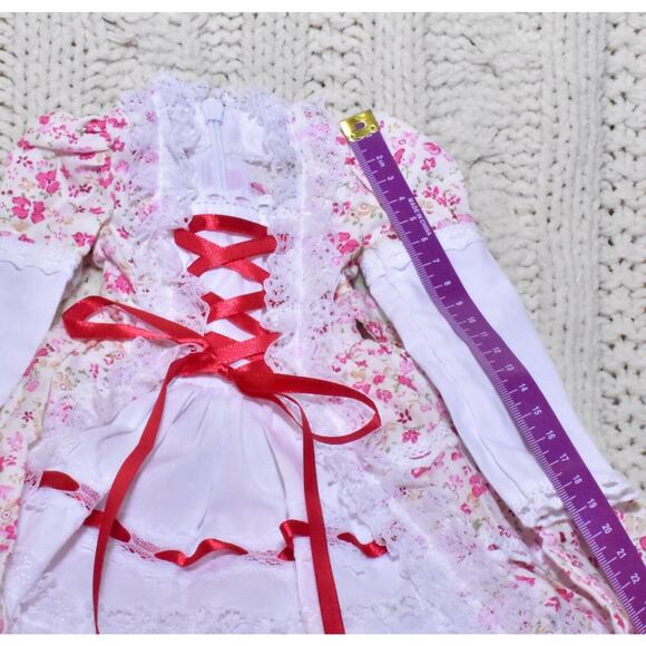 BJD Volks Super Dollfie SDGr SD13 SD Girl Dealer Made Floral Dress Bonnet Outfit - Picture 7 of 8